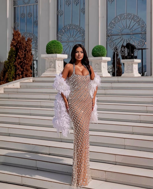 Glamour Crystal Dress (te huur)